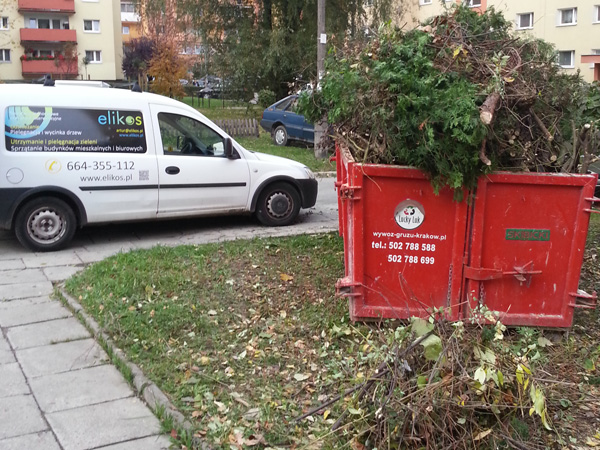 Wycinka krzewów przy ul. Kobierzyńskiej 66