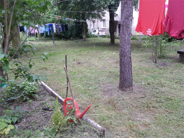 Koszenie trawnika przy ul. Praskiej 51